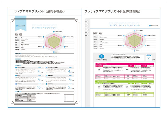 ディプロマサプリメントアウトプットイメージ